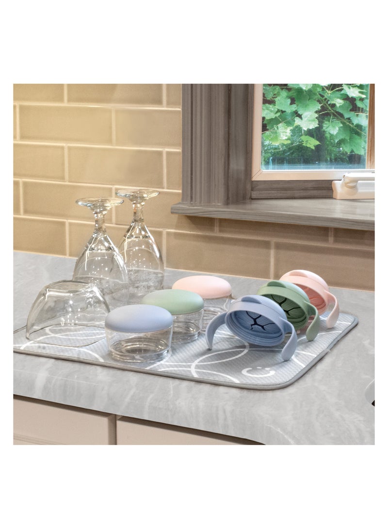 يبي Ubbi - سجادة تجفيف من الألياف الدقيقة - رمادي - عبوتان - Image 3