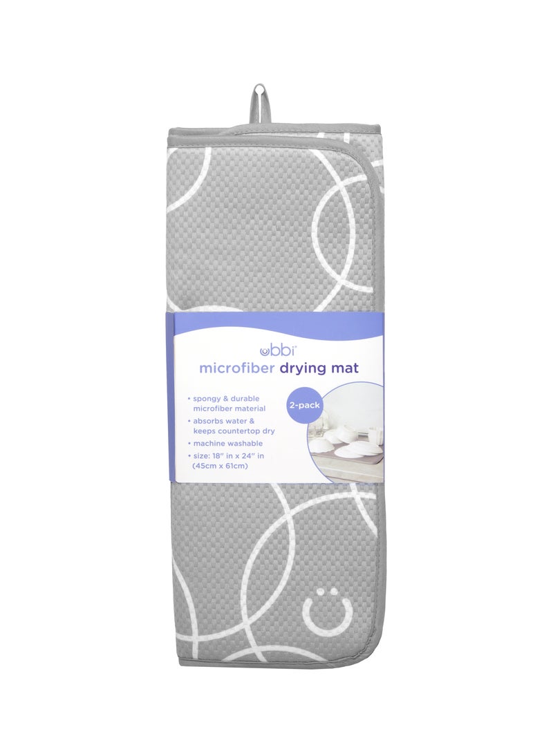 يبي Ubbi - سجادة تجفيف من الألياف الدقيقة - رمادي - عبوتان - Image 5