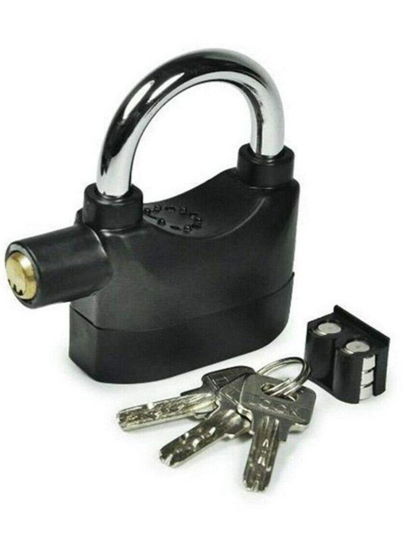 Generic Bike Lock, Motorbike Anti Theft Alarm Lock Motion Sensor Security Waterproof 110db Alarmed Heavy Duty Weatherproof Short Shackle Padlock
