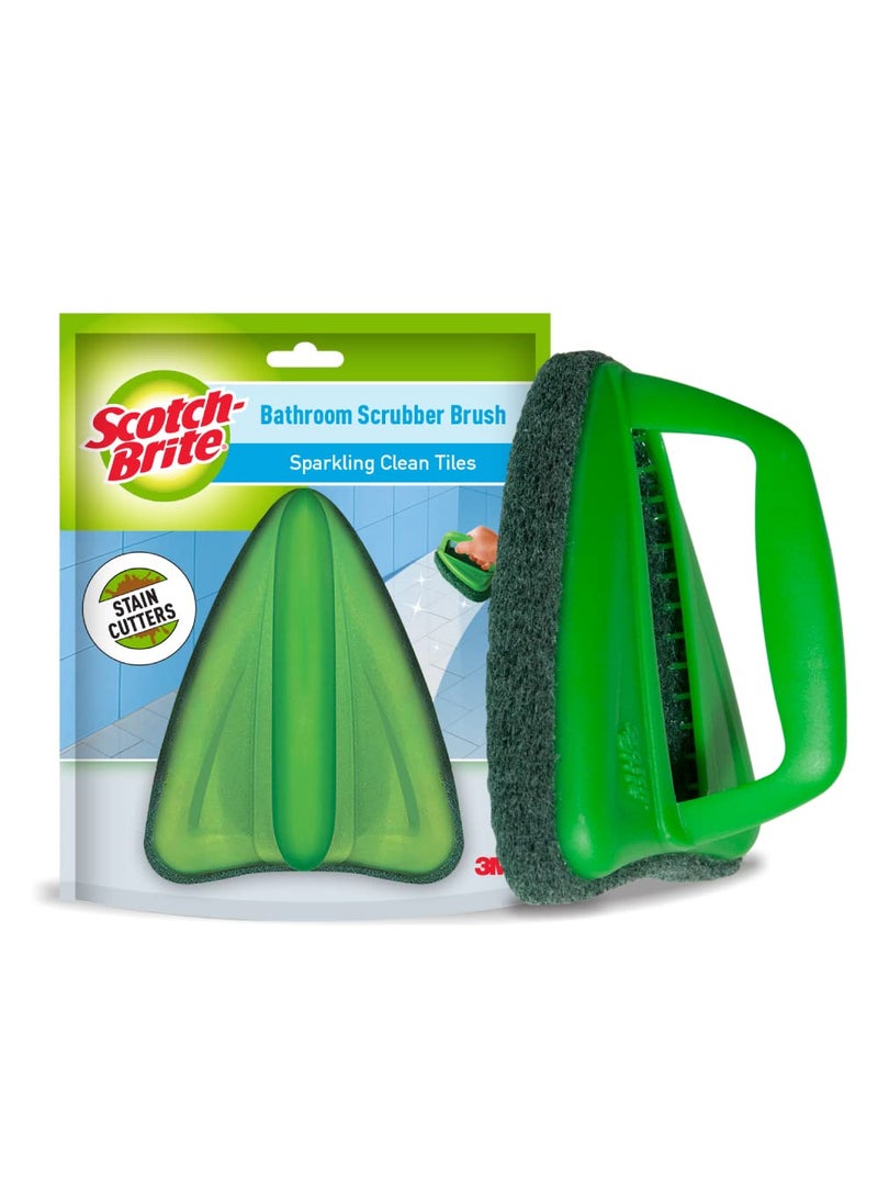 Scotch Brite ScotchBrite Bathroom Brush with abrasive scrubber for superior tile cleaning GreenPack of 1  - Image 5