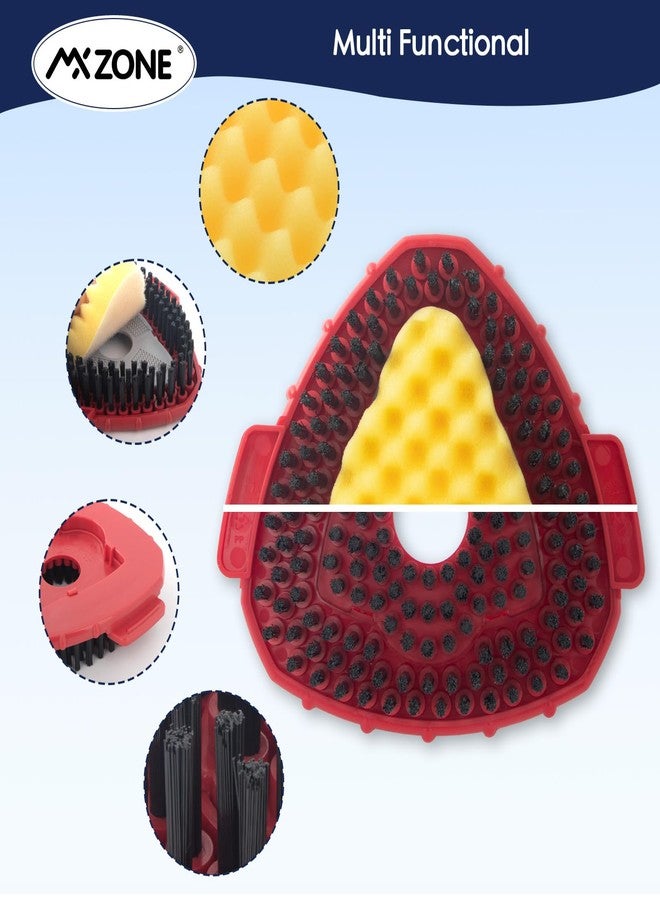 MXZONE [2025 New Version] Scrubber Mop Head Replacement Compatible with O Cedar EasyWring 1 Tank System, Spin Mop Scrub Brush Head, Hard Bristle Cleaning Brush Attachment, Not Fit RinseClean, 2 Pack - Image 3