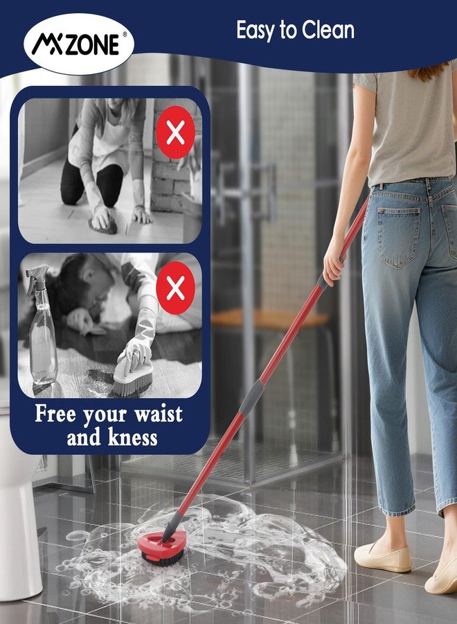MXZONE [2025 New Version] Scrubber Mop Head Replacement Compatible with O Cedar EasyWring 1 Tank System, Spin Mop Scrub Brush Head, Hard Bristle Cleaning Brush Attachment, Not Fit RinseClean, 2 Pack - Image 4