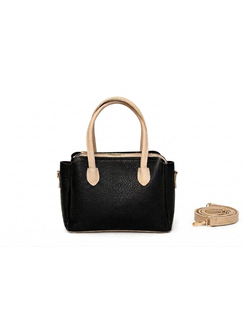 Kanaz Kharza Women’s Handbag with Elegant Beaded Charm – Stylish Leather Tote Bag with Top Handle & Detachable Shoulder Strap - Image 3