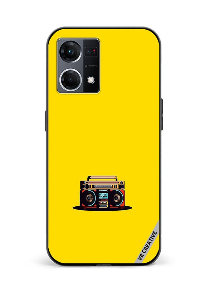 VR CREATIVE Protective Case Cover For Oppo Reno8 4G Music Design Multicolour - Image 1