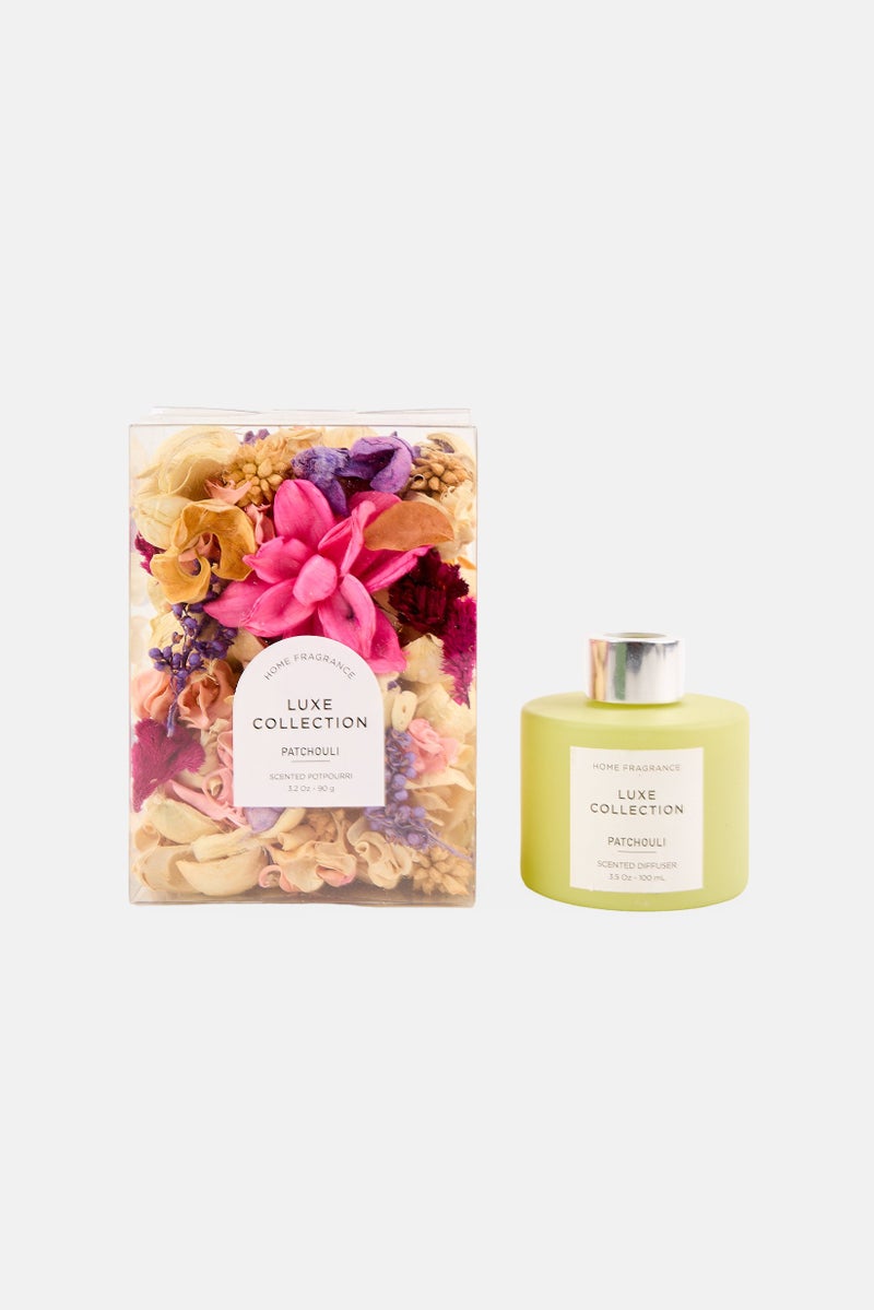 LUXE Patchouli Scented Diffuser And Potpourri Gift Set  - Image 1