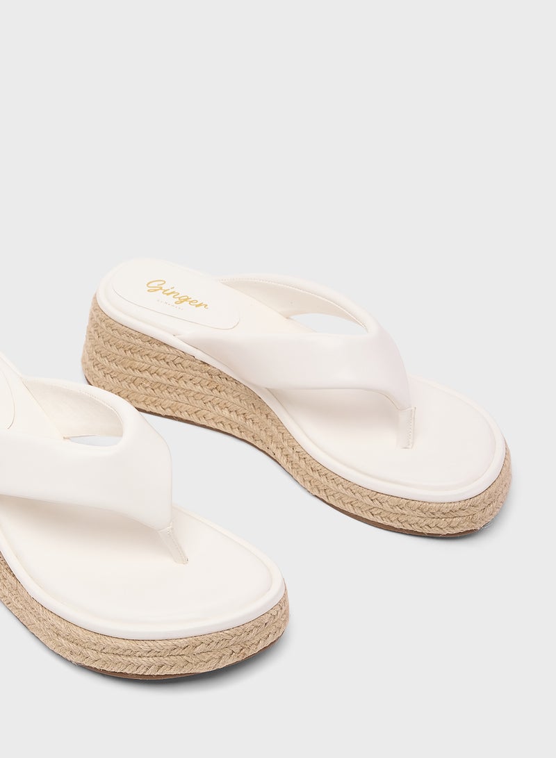 Ginger Mid Wedge Thong Sandal - Image 4