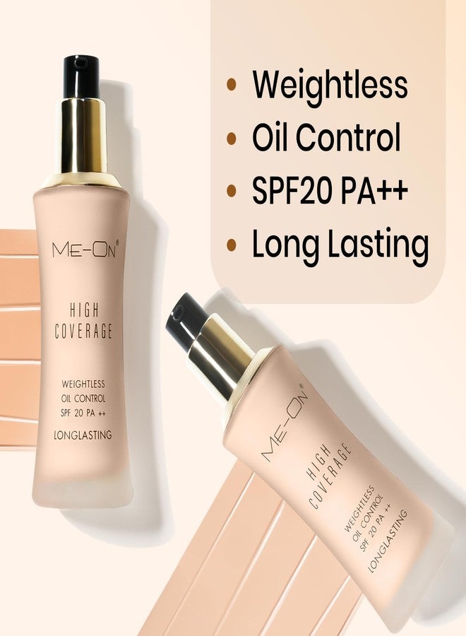 ME-ON High Coverage Foundation for Women | Lightweight & Oil-Control Formula | Easy to Blend | Smooth, Natural Matte Finish | Long-Lasting Base Makeup (N01-Cool Ivory, 30 ml) - Image 5
