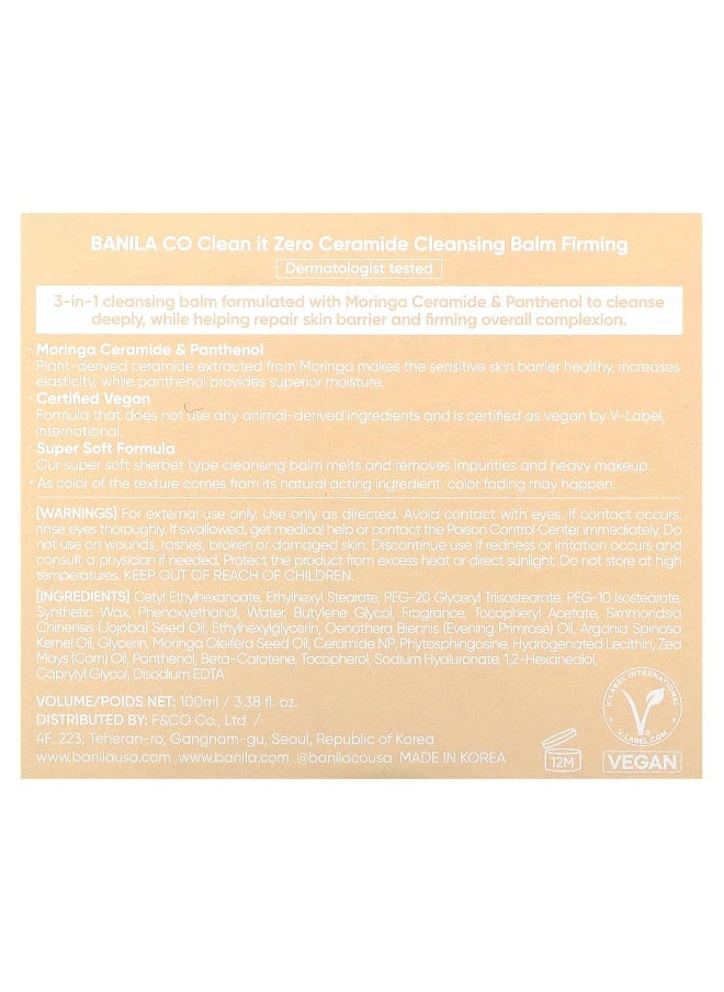 banila co. - Banila Co, Clean it Zero, 3-in-1 Cleansing Balm Firming, Ceramide, 3.38 fl oz (100 ml) - Image 1