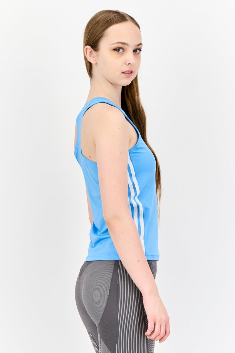 Adidas Women Sportswear Fit Sleeveless Training Tank Top, Baby Blue  - Image 2