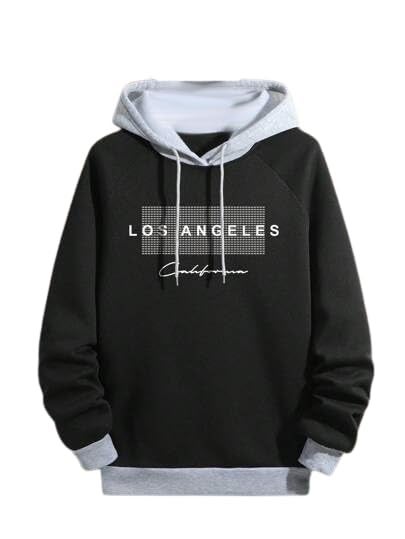 Trillion Polyester Blend Regular Fit Printed Hoodie for Men | Sweatshirt for Men, 2XL, Black - Image 1