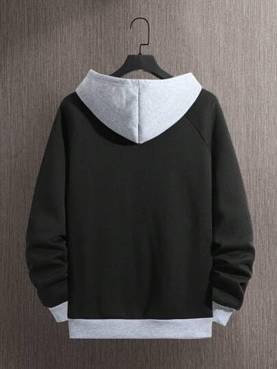 Trillion Polyester Blend Regular Fit Printed Hoodie for Men | Sweatshirt for Men, 2XL, Black - Image 2