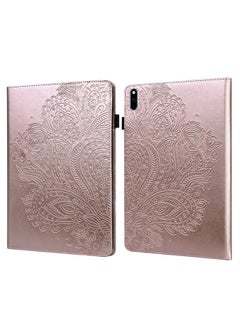 Green Tiger Case For Huawei MatePad 10.4 Peacock Embossed Pattern TPU + PU Horizontal Flip Leather Case with Holder & Card Slots & Wallet & Sleep / Wake-up Function  - Image 1