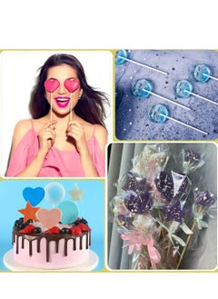 أوزيغالور 3 قطع Lollipop الفخمات Chocolate الحلوى الفخم، دائري قلب نجم مثقق Molds لصنع Chocolate، الحلوى  - Image 4