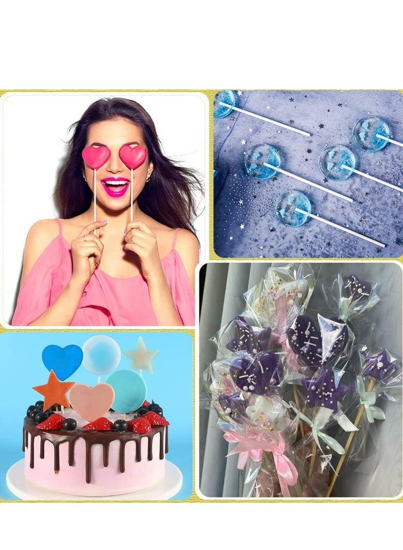 أوزيغالور 3 قطع Lollipop الفخمات Chocolate الحلوى الفخم، دائري قلب نجم مثقق Molds لصنع Chocolate، الحلوى - Image 4
