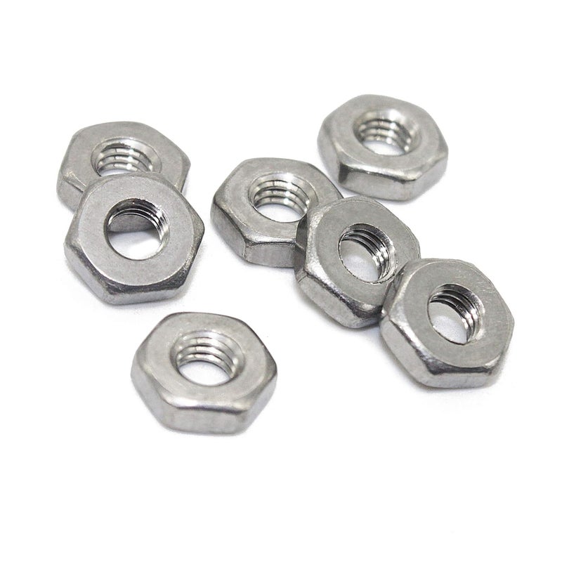 Fullerkreg （100 Pcs） 6-32 Coarse Thread Hexagon Nut,18-8 Stainless Steel Silver Tone - Image 5