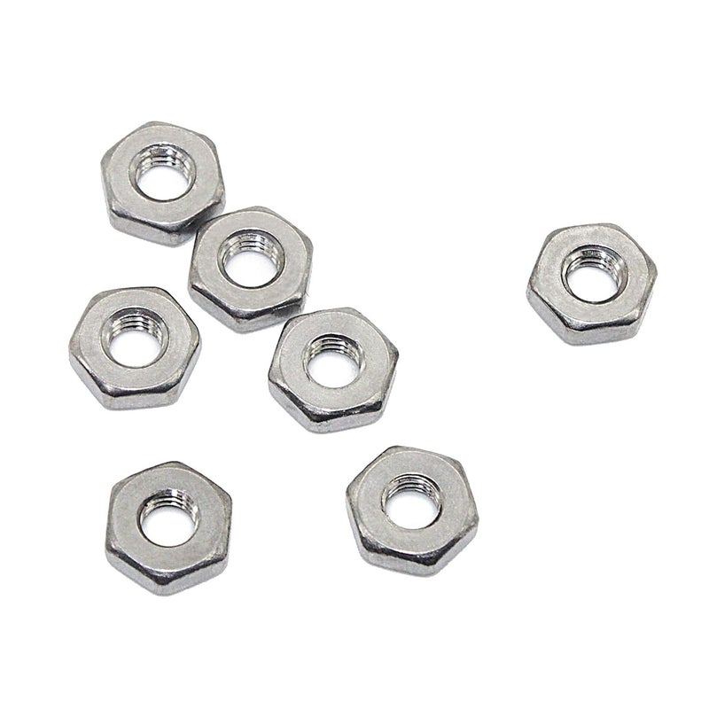 Fullerkreg （100 Pcs） 6-32 Coarse Thread Hexagon Nut,18-8 Stainless Steel Silver Tone - Image 1