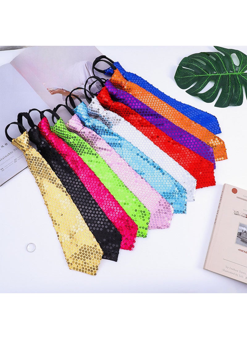 Generic - Sequin Adjustable Zipper Tie for Parties Green - Image 1