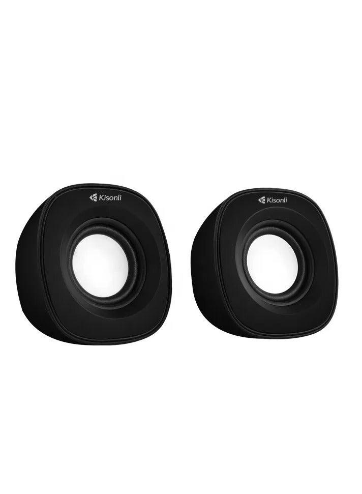 Kisonli V350 USB Stereo Speaker – Clear Sound in Compact Design - Image 1