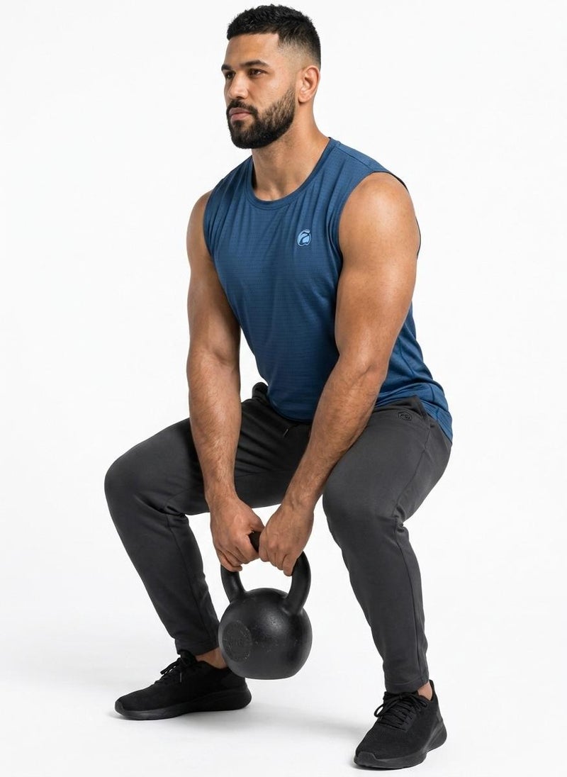 بريما إيس رجالي Tank Top عشاق الجيم بريميوم Dark Blue - Image 4