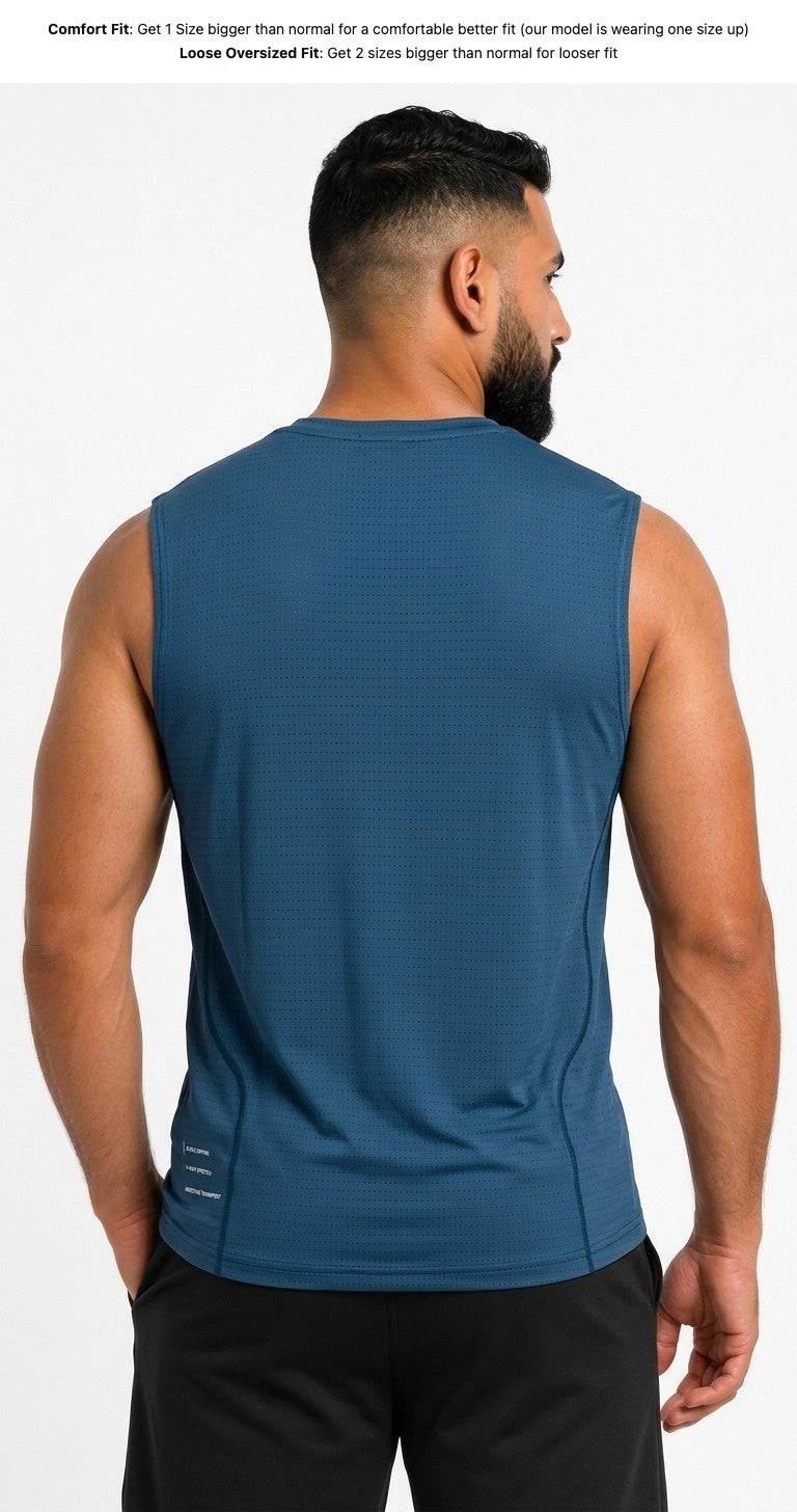 بريما إيس رجالي Tank Top عشاق الجيم بريميوم Dark Blue - Image 2