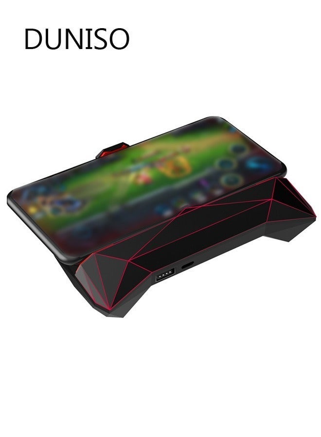 DUNISO Cell Phone Cooler, Mobile Radiator with USB Rechargeable, Fast Cooling Phone Gamepad for Playing Games Watching Videos, Cooler Controller Compatible for Universal iPhone/Android Smartphone - Image 1