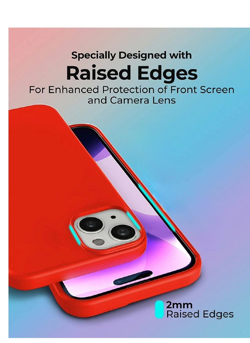 glassology - iPhone 14 Case with Magsafe with Scratch-Resistant Thin and Slim Classic Shockproof Protection (Red) - Image 1