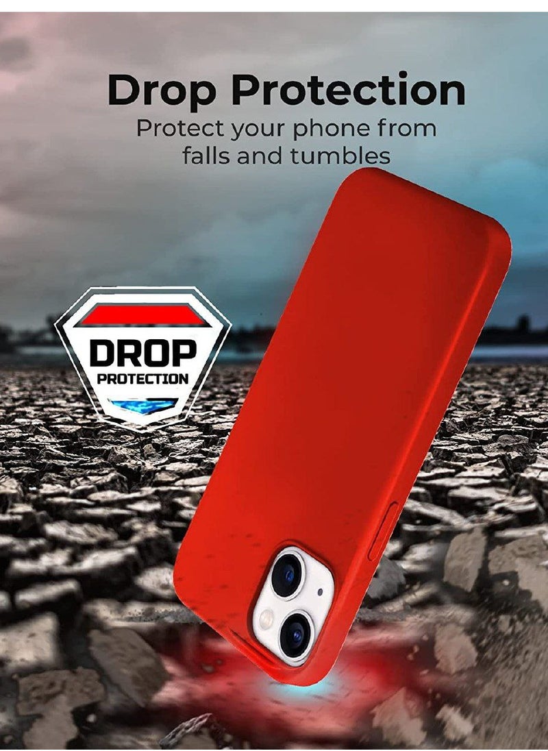 glassology - iPhone 14 Case with Magsafe with Scratch-Resistant Thin and Slim Classic Shockproof Protection (Red) - Image 1