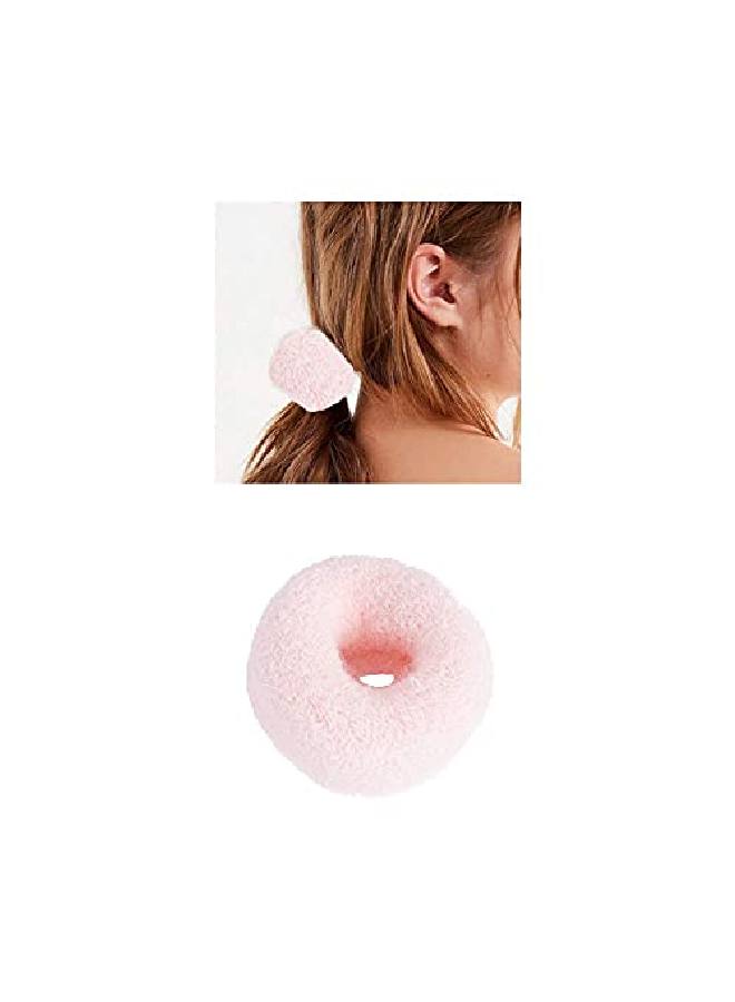 Angla 12 Pack Terry Cloth Cotton Elastic Stretchy Fuzzy Wide Thick Hair Ties Scrunchies Ties Ring Loop No Crease Seamless Hair Rubber Band Ponytail Holder Hair Accessories For Women Girl  - Image 5