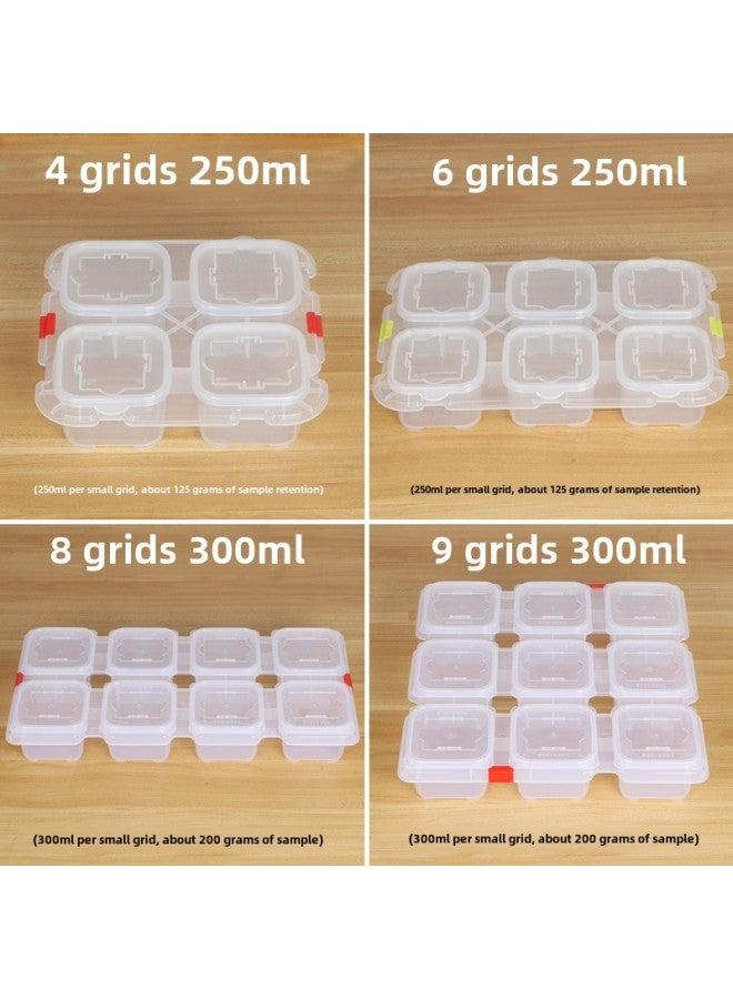 School Kindergarten Food Sample Box Restaurant Canteen Food Sample Small Size Preservation Box Plastic Sample Box-Specifications:Single Frame 250ml  - Image 2