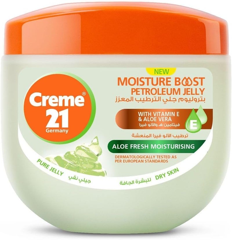 Creme 21 Aloe Vera Petroleum Jelly - Moisturizing with Vitamin E - 300ml - Image 1