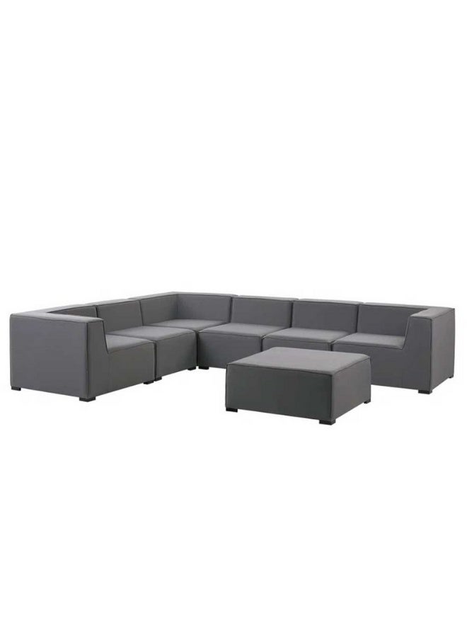 KUSTOMDECO Haisleigh 7-Piece Upholstered Sectional Sofa - Image 3