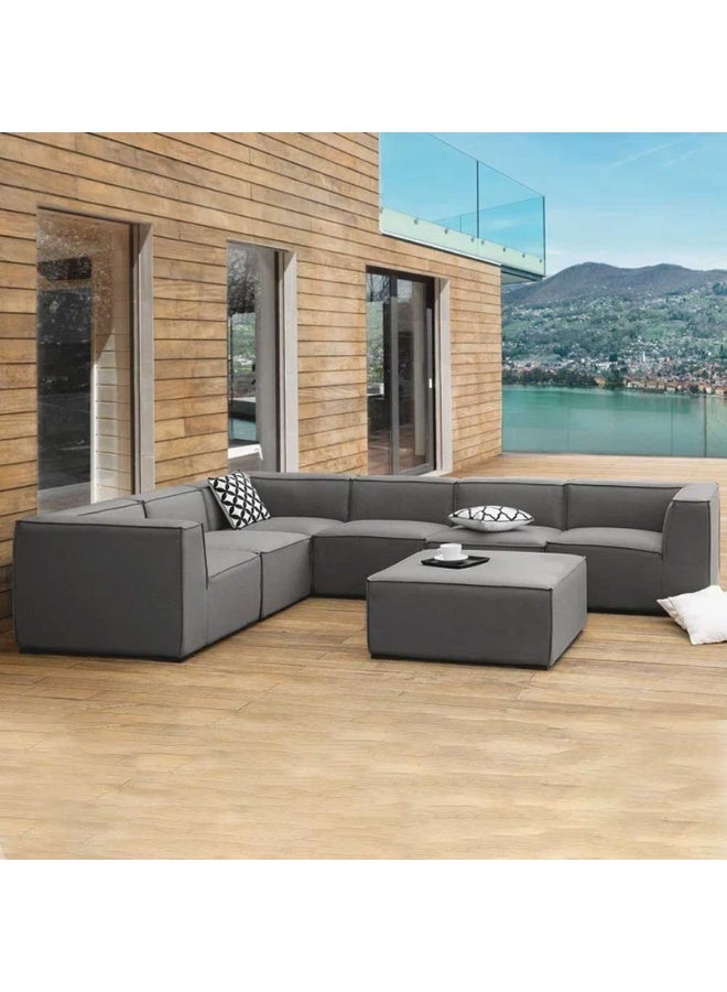KUSTOMDECO Haisleigh 7-Piece Upholstered Sectional Sofa - Image 2