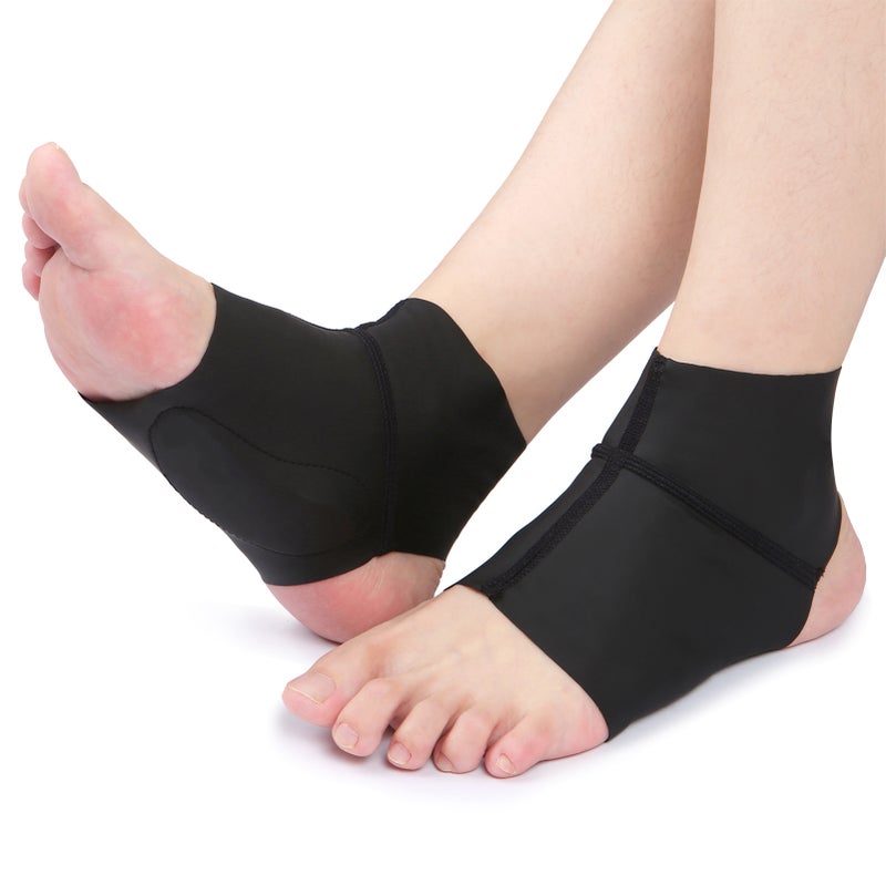 1 Pair Compression Arch Support Brace with Gel Ankle Protector Compression Flat Foot Socks with Gel Inserts Insole Cushion for Ankle Arch Pain Relief - Image 1