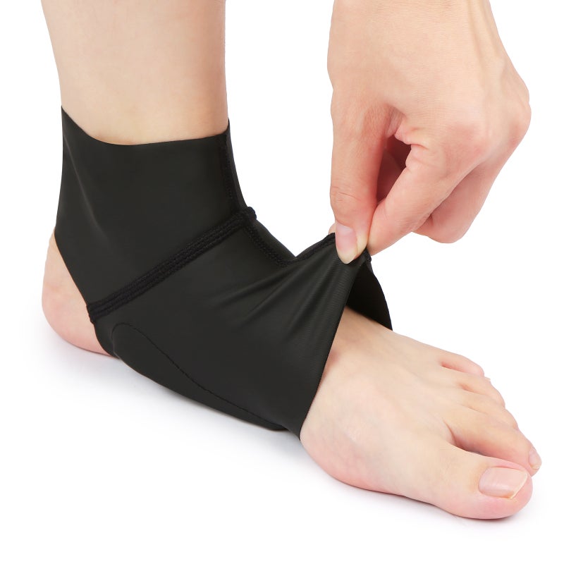 1 Pair Compression Arch Support Brace with Gel Ankle Protector Compression Flat Foot Socks with Gel Inserts Insole Cushion for Ankle Arch Pain Relief - Image 2