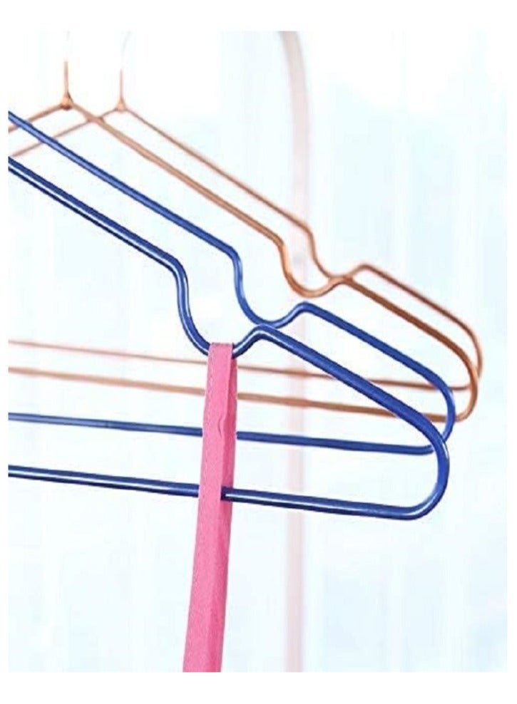 Multi-colored coated metal clothes hanger, consisting of 10 pieces - Image 2