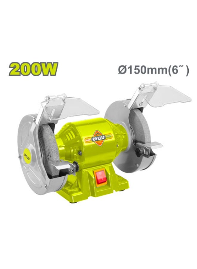 DYLLU 200W Bench Grinder 150mm – Workshop Sharpening and Grinding Tool