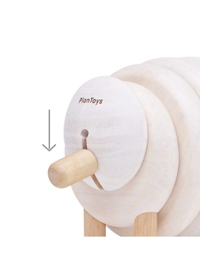 PlanToys Wooden Lacing Sheep Sorting And Stacking Toy (5150) ; Sustainably Made From Rubberwood And Nontoxic Paints And Dyes - Image 3