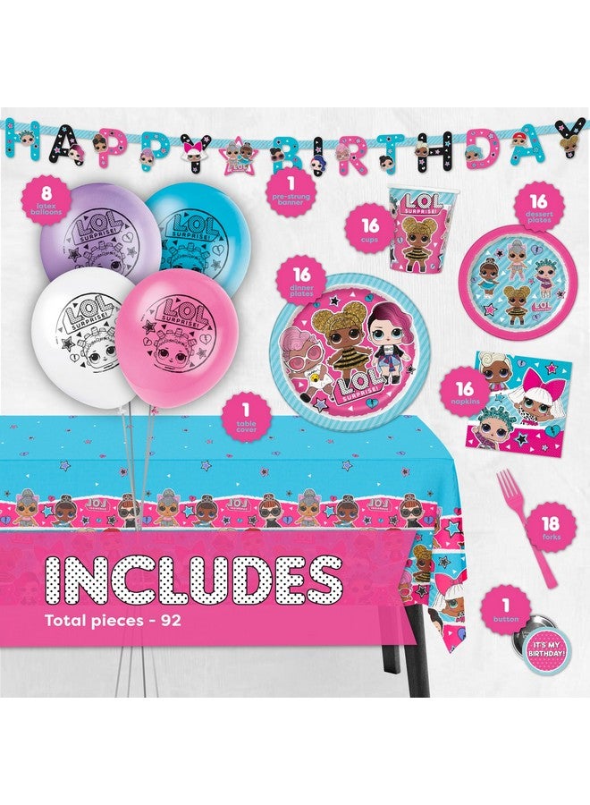 Unique Lol Birthday Party Decorations | Lol Surprise Birthday Party Supplies | Lol Party Supplies Birthday | For Girls Birthday | With Lol Banner, Lol Tablecloth, Lol Balloons, Lol Plates, Lol - Image 2