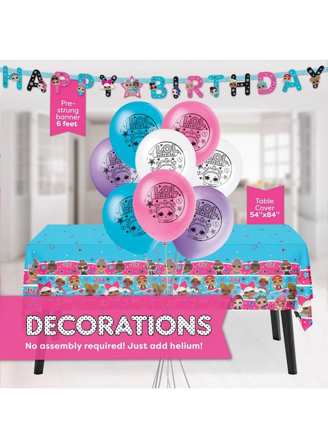 Unique Lol Birthday Party Decorations | Lol Surprise Birthday Party Supplies | Lol Party Supplies Birthday | For Girls Birthday | With Lol Banner, Lol Tablecloth, Lol Balloons, Lol Plates, Lol - Image 4