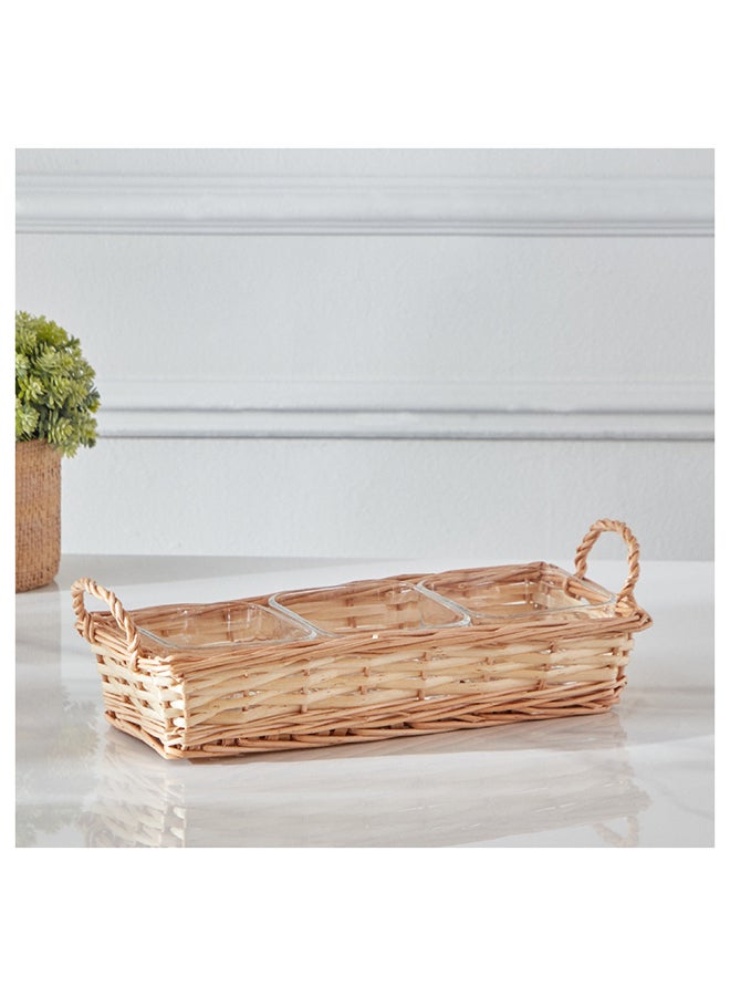 Home Box مجموعة وجبات خفيفة من الزجاج 4 قطع بتصميم مينيماليستي 13.3x34.4x10.1 سم - Image 2