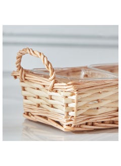 Home Box Minimalist 4-Piece Glass Snack Set 13.3x34.4x10.1 cm  - Image 3