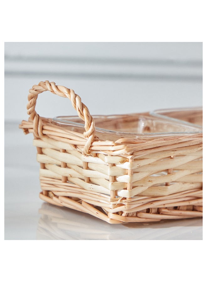 Home Box مجموعة وجبات خفيفة من الزجاج 4 قطع بتصميم مينيماليستي 13.3x34.4x10.1 سم - Image 3
