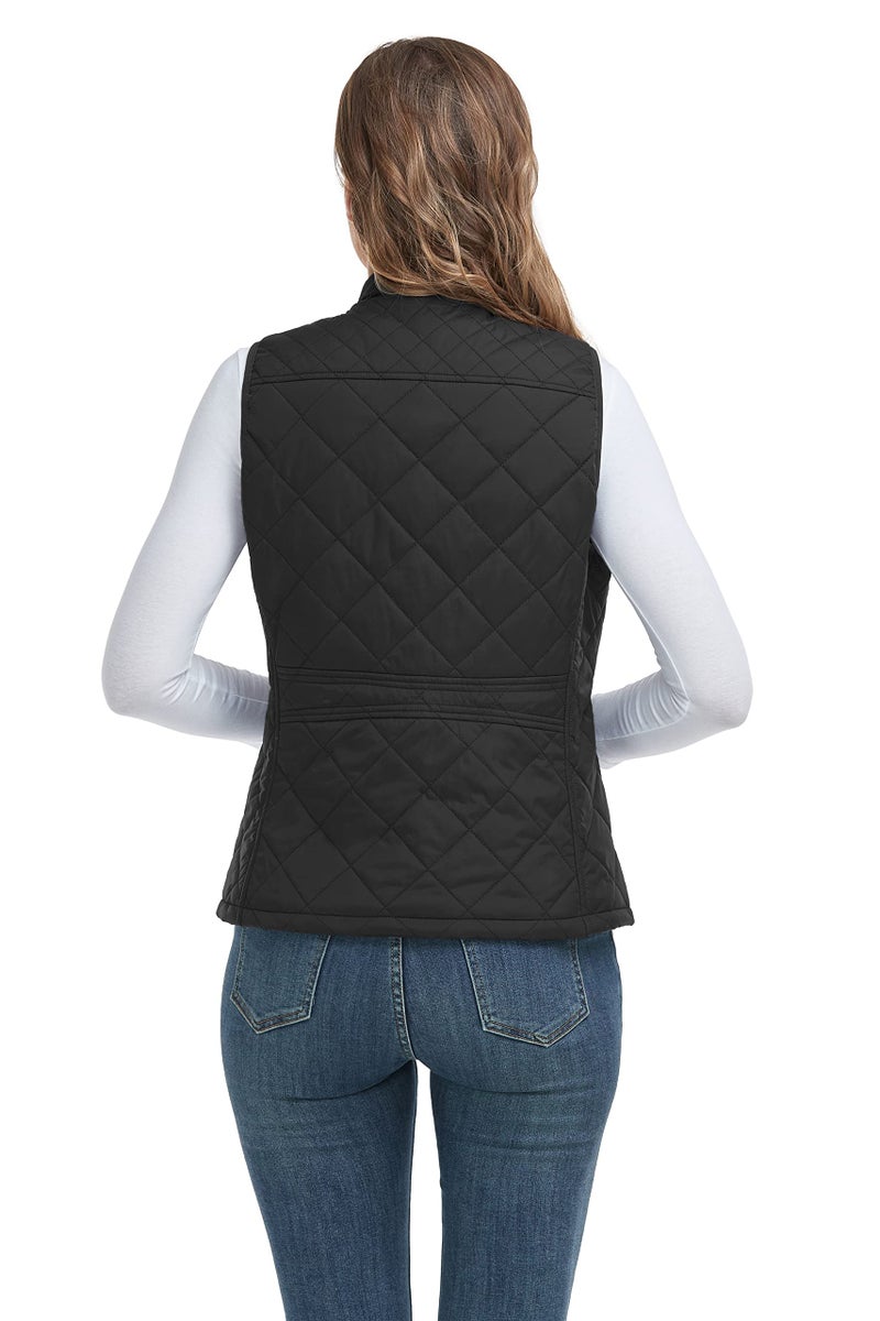 LONGKING 2025 Upgraded, Women's Outwear Vest With One Inner Pocket - Stand Collar Lightweight Zip Quilted Vest for Women - Image 5