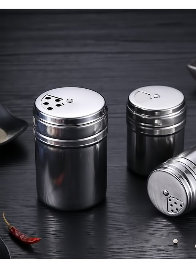 زجاجة التوابل ، الفولاذ المقاوم للصدأ الخرافة شاكر مع غطاء الملح والفلفل شاكرز التوابل الفلفل شاكر التوابل شاكر للطبخ المطبخ الخبز الملح الحلوى - Image 5