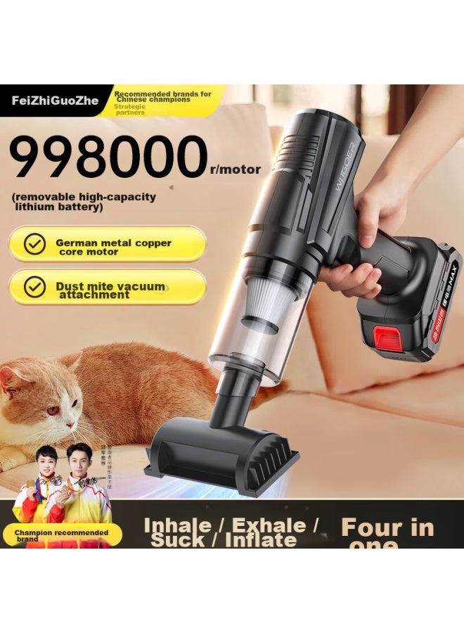 Witgoer Handheld Car Vacuum Cleaner, Powerful Cordless Mini Desktop Pencil-shaped Vacuum For Car, Bed, Table, High Suction Power, Portable Dust Blower For Car Interior Cleaning - Image 1