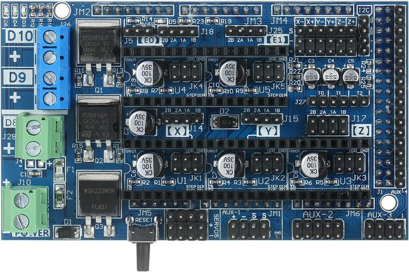 Trendy varied sizing alternatives Dioche The Ramps 1.6 4-Layer Control Panel Motherboard is Compatible with The Ramps 1.5 Control Board, Featuring Heatsink Expansion, and is Suitable for 3D Printer Accessories and Parts. Well-engineered versatile build - Image 1