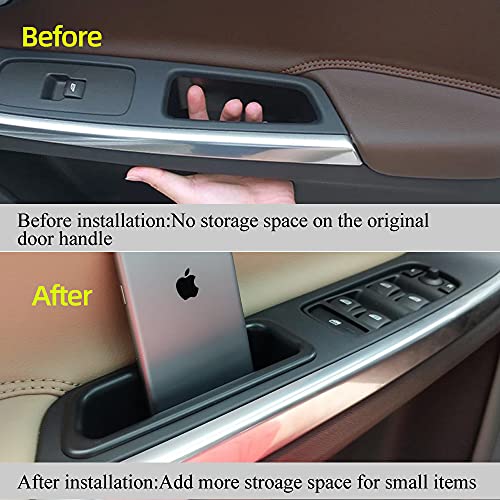 Vesul Front Row Door Side Storage Tray Compatible with Volvo XC60 2009-2017 Armrest Phone Container Door Organizer Handle Pocket ABS Tray Insert Glove Pallet - Image 2