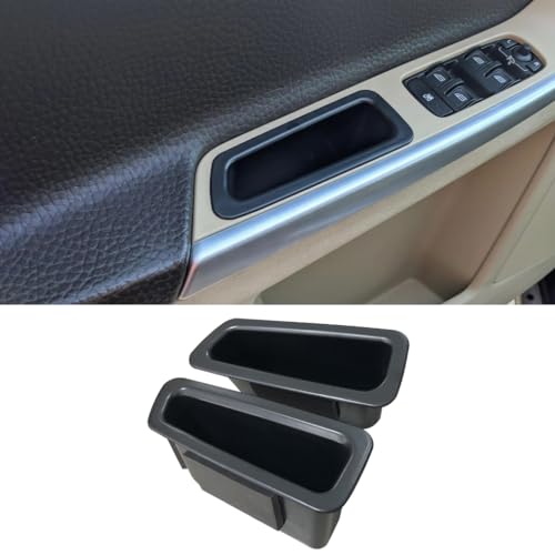 Vesul Front Row Door Side Storage Tray Compatible with Volvo XC60 2009-2017 Armrest Phone Container Door Organizer Handle Pocket ABS Tray Insert Glove Pallet - Image 1