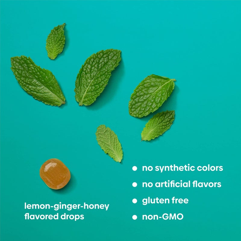 UpSpring Stomach Settle Drops for Occasional Nausea Relief/Upset Stomach with Ginger, Lemon, Spearmint, and B6. Mint Flavor Drops, 28 Ct(Packaging May Vary) - Image 2