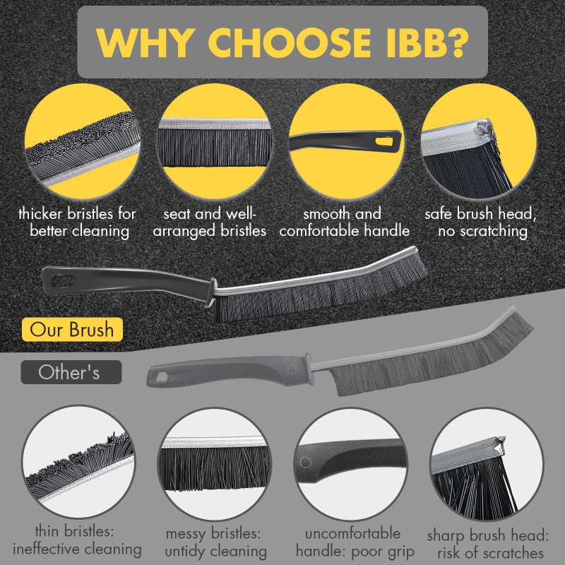IBB Cleaning Brush Cloud Search - Hard Bristle Gap Cleaning Brush Bathroom Corner Kitchen Cleaning Brush | Hard Bristle Crevice Cleaning Brush Chimney Cleaning Brush (Gap Cleaning Brush - Pack of 2) - Image 5